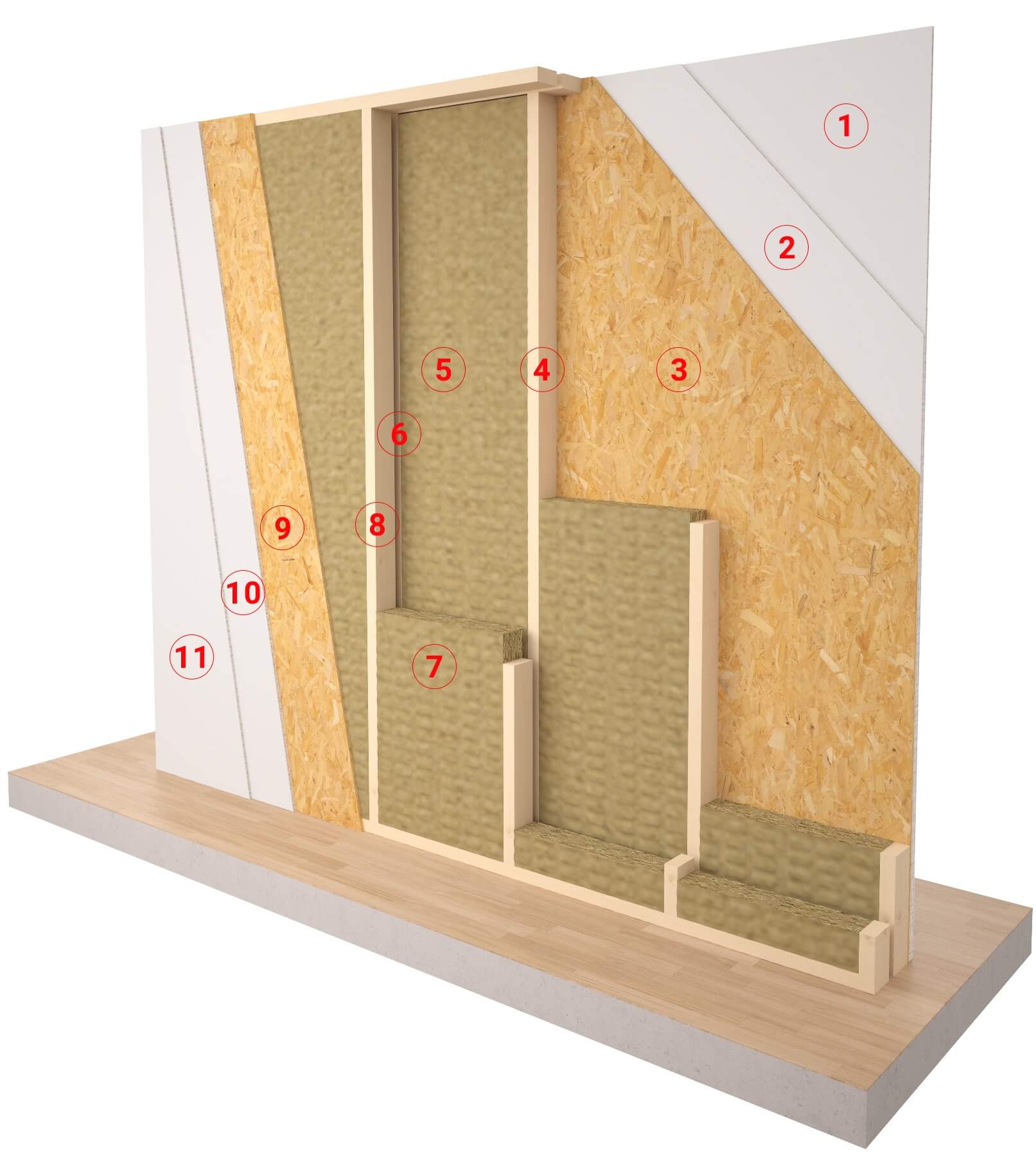 Apartment separating wall